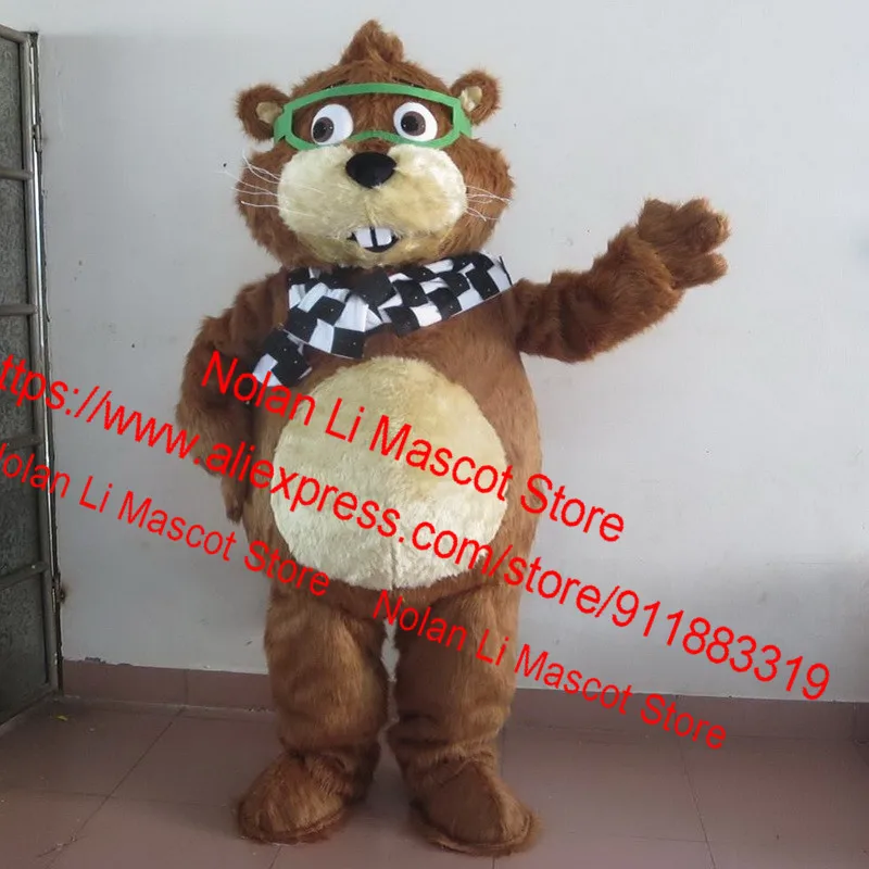 High Quality EVA Material Helmet Brown Chipmunk Mascot Costume Cartoon Suit Birthday Party Masquerade Cosplay Adult Size 1013