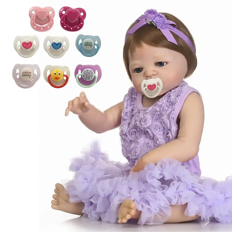 Doll Magnet Pacifier for 20-22inch Baby Dolls Cute Lovely Magnet Pacifier ABS Plastic Simulation Nipples Doll Accessory