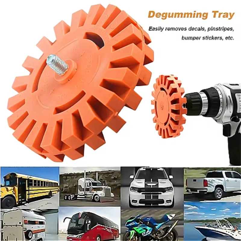 

Автомобильный ластик для наклеек, инструмент для удаления полосок, резиновое колесо с адаптером, удаляет виниловые наклейки, графика и двусторонняя лента