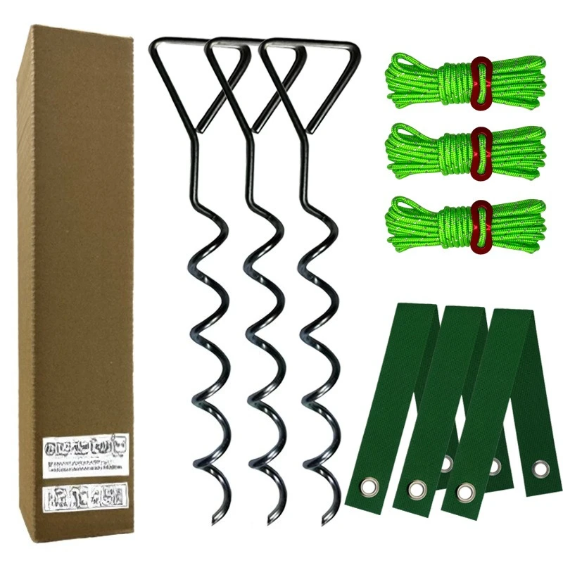 

Набор кольев для деревьев, сверхмощные спиральные колья и опоры для выпрямления наклона или молодых деревьев, защищают от погодных умов