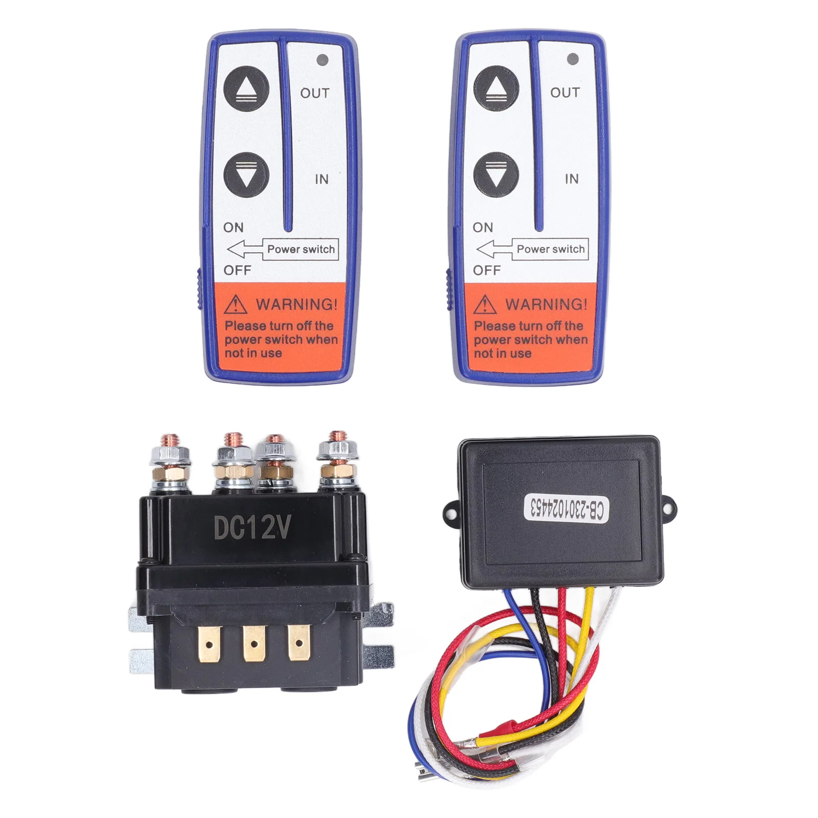 12V 250A Winch Relay Kit with Remote Controller Relay Contactor Switch for Car Motorcycle Off Roaders Accessories