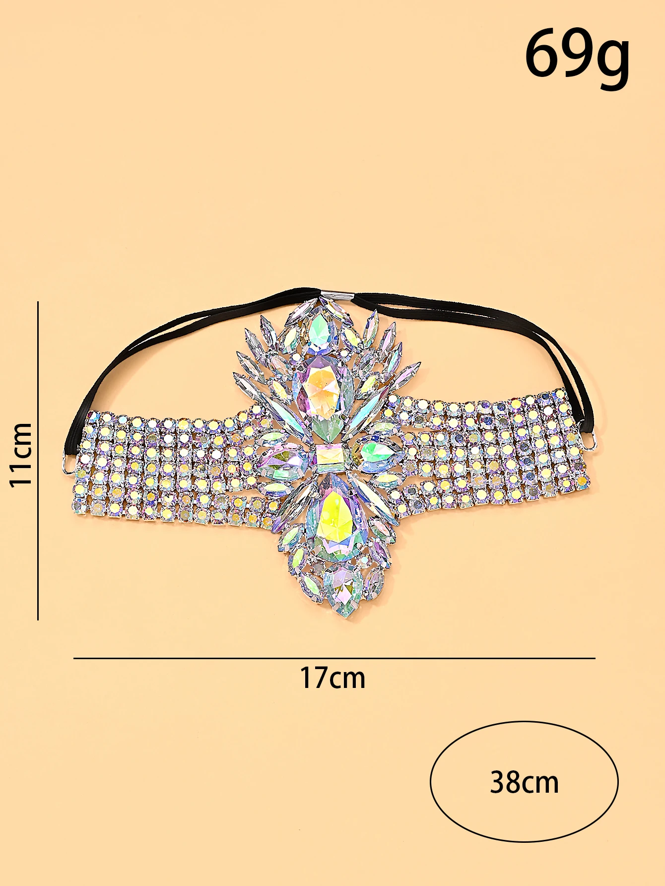Vintage Colorful Geometric Thigh Chain Belly Dance Women Party Gift Exaggerate Design Rhinestone Leg Chain Body Ballroom Jewelry