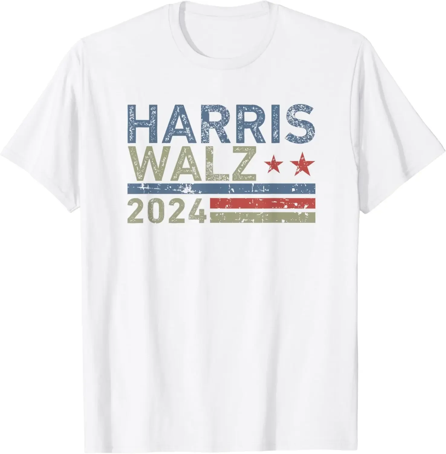 

Harris Walz 2024 Retro Vintage Distressed Design Women's T-shirts Fashion Y2k Tops Tshirt Haikyuu Graphic Tees