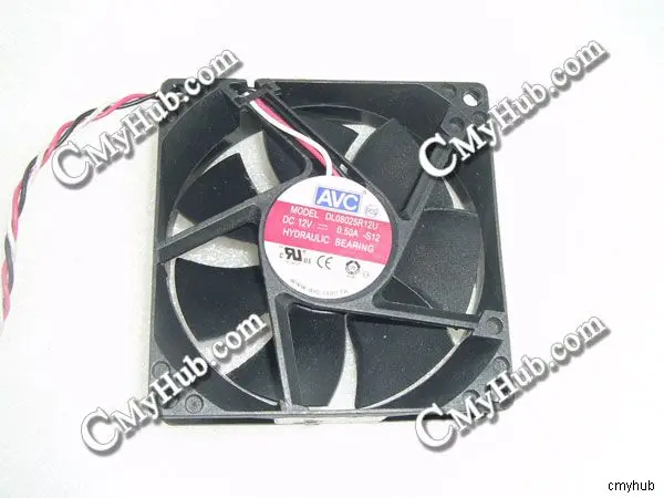 For AVC DL08025R12U S12 DC12V 0.50A 8025 8CM 80MM 80X80X25MM 3pin Cooling Fan DL08025R12U-S12 DL08025R12U S12