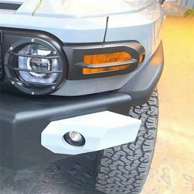 AT44-4 Piece Front Fog Lamp Turn Signal Box Rear Taillight Protection Cover Matte Black Plastic For Toyota FJ Cruiser 2007-2020
