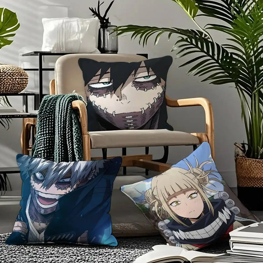 

M-My H-Hero A-A-Academia Anime Pillow Case Comfort Sofa Bed Silky Elegant Invisible Zipper Custom Decorative Cushion Cover