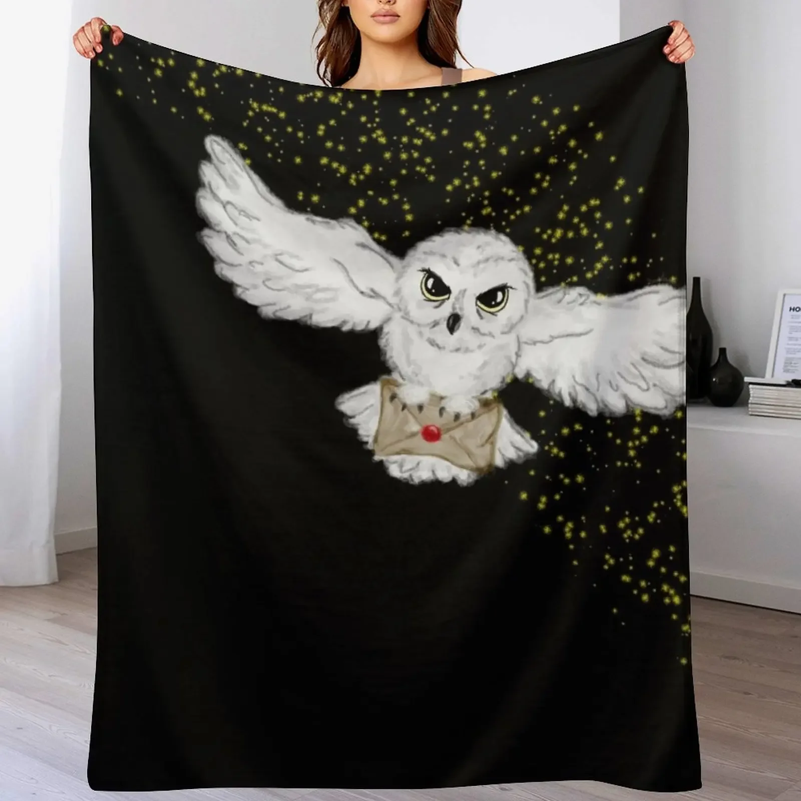 

Owl Flight Throw Blanket Cozy Sofa Blanket for TV Watching Napping