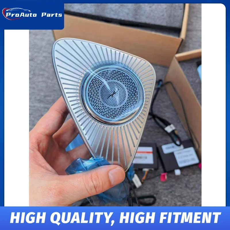 Front Window Triangle 3D Rotating Tweeter Speaker With LED Ambient Light For Mercedes‑Benz S‑Class W223 1:1