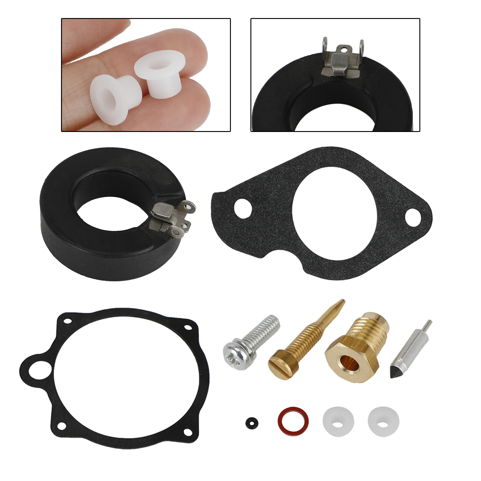 Areyourshop Carburetor Carb Rebuild Kit fit for Yamaha Outboard 25HP 30HP 689-W0093-00 Motorcycle Accessories