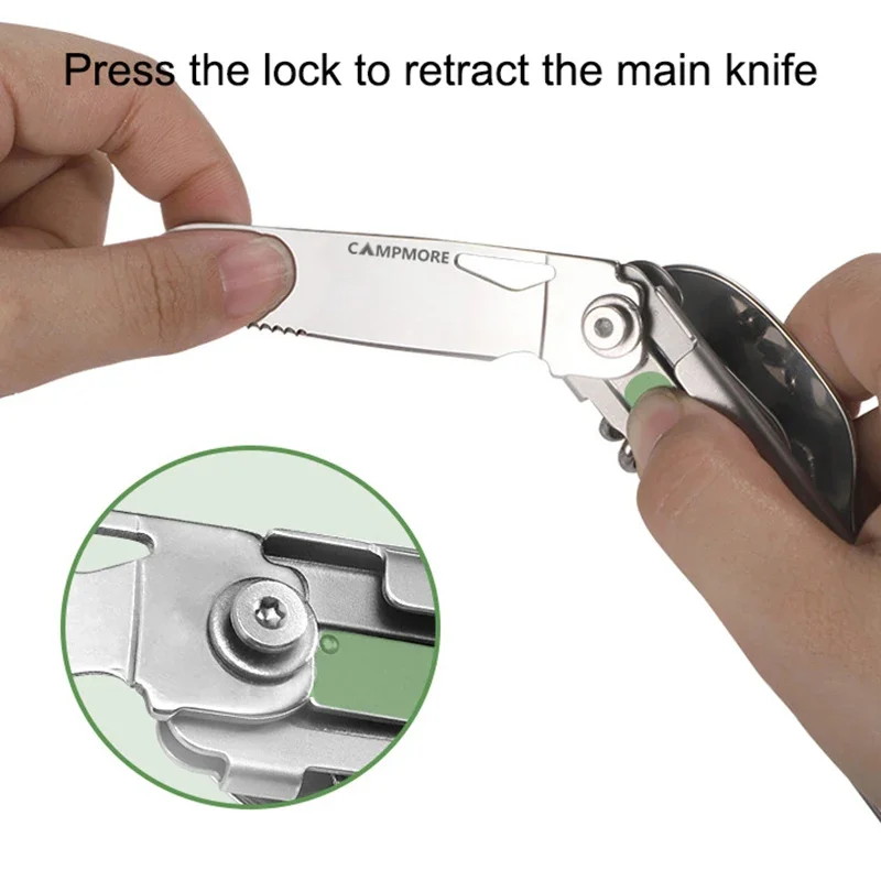 Outdoor Tableware Multi-function Portable Knife Fork Spoon Bottle Opener Foldable Cutlery Camping Equipment image 5