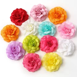 5Pcs Rose Artificial Flowers Head 5cm Fake Flower for Christmas Wedding Decoration Home Decor DIY Wreath Crafts Gift Accessories