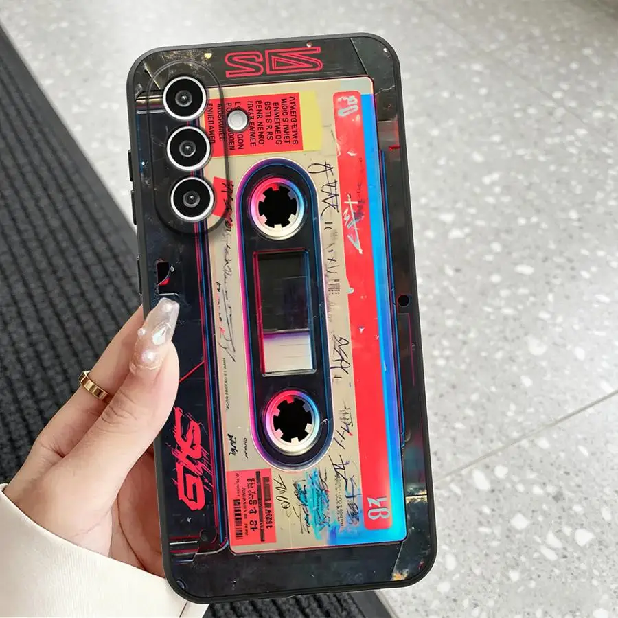Color Grunge Cassette Phone Cover Case for Samsung Galaxy A57 A25 A16 A37 A06 A55 A52 A36 A23 A05 A53 A17 A73 A51 A15 A12 A70