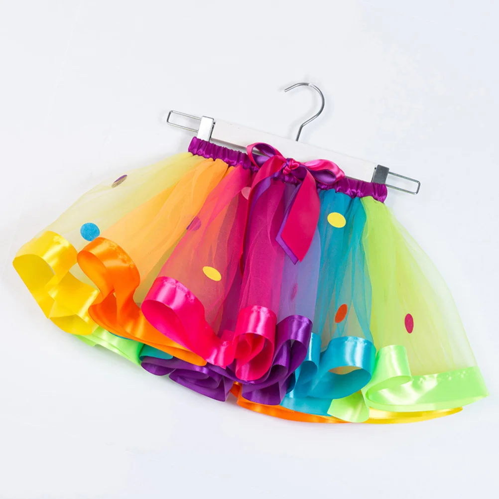 

Elastic Waist Rainbow Dress for Girls Suitable for Carnival and Performance -Rt077 Skirt Dress Tutu Skirt