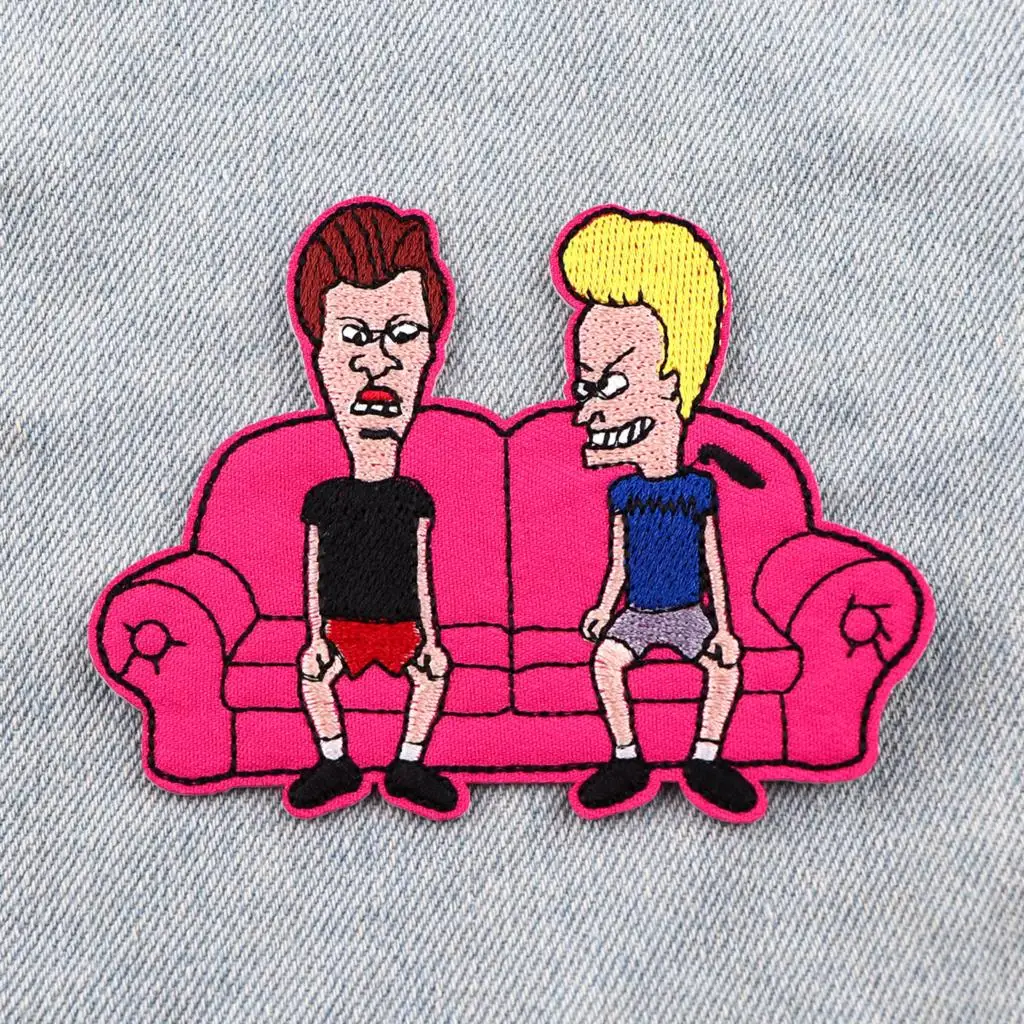Cartoon Night Talk Patches For Clothing Cute Men Embroiedered Patches On Clothes Iron On Patch For Backpack/Jecket Sticker Badge