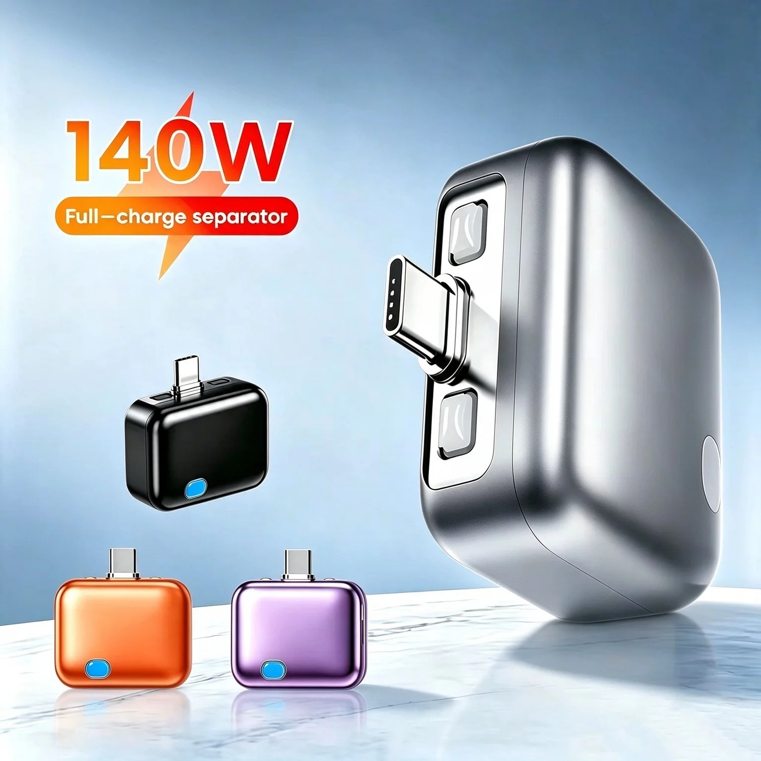 Smart 140W Full Charge Auto-Disconnect Charging Adapter Fast Charge Safety Separator Automatically for Type-C Devices