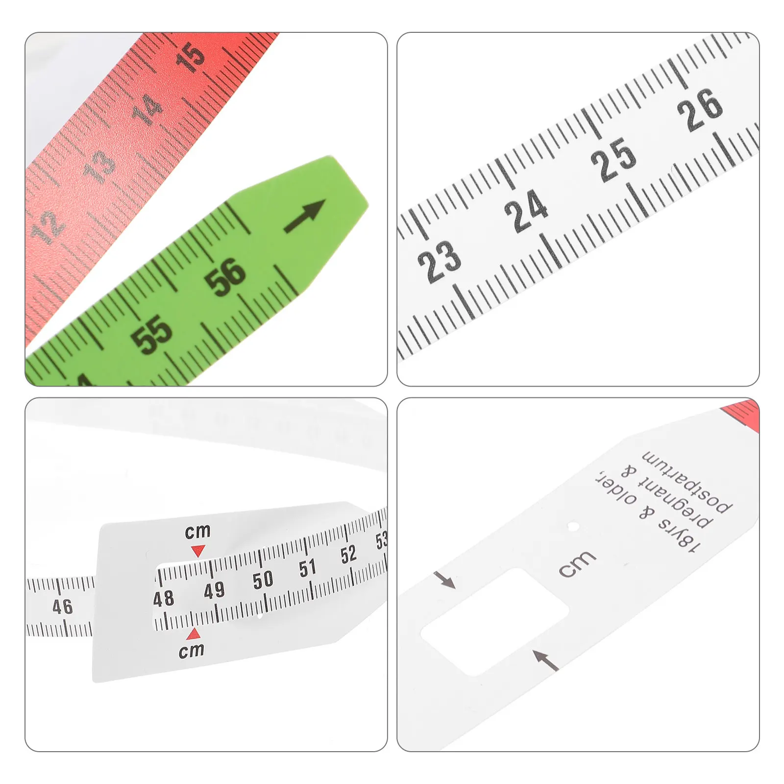 2Pcs Plastic Head Measuring Tapes Accurate Body Arm Circumference Measurement Tools Small Tape Measure for Fitness
