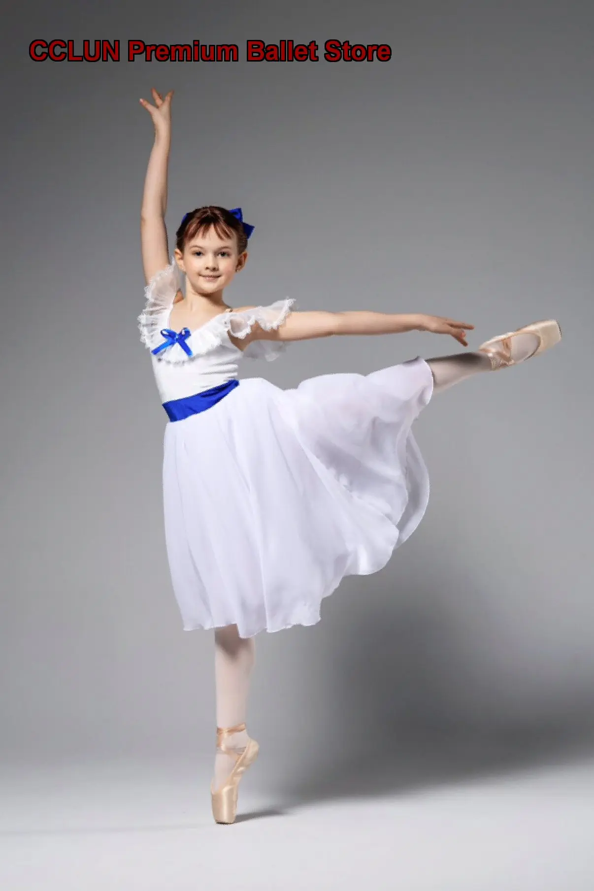 Children's Graduation Performance Costume Chiffon Professional Dance Competition Dress Kids