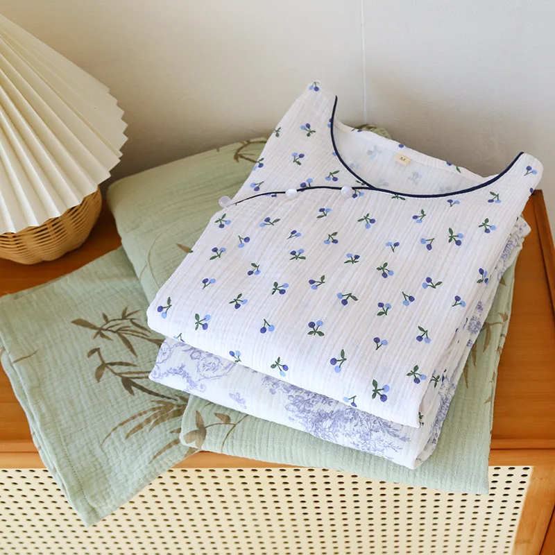 

Cotton Home Suit Pajama Sets Woman Nightwear Spring Autumn New Sleepwear 2 Pieces Lounge Set Woman Clothes For Sleep