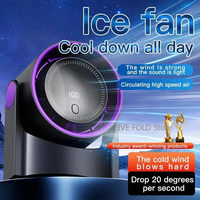 100 Level Bladeless Fan Portable Small Usb Charge Silent Desktop Digital Display High-speed Circulating Cooling Fan