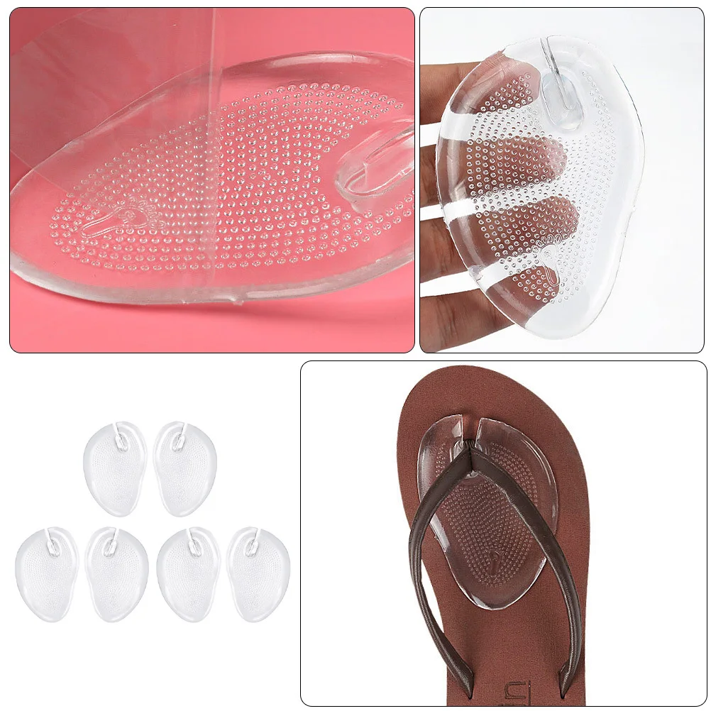 

3Pairs Non- -Flops Forefoot Pads Durable Anti-Skid Protective Foot Cushions Comfortable Support Walking Accessory