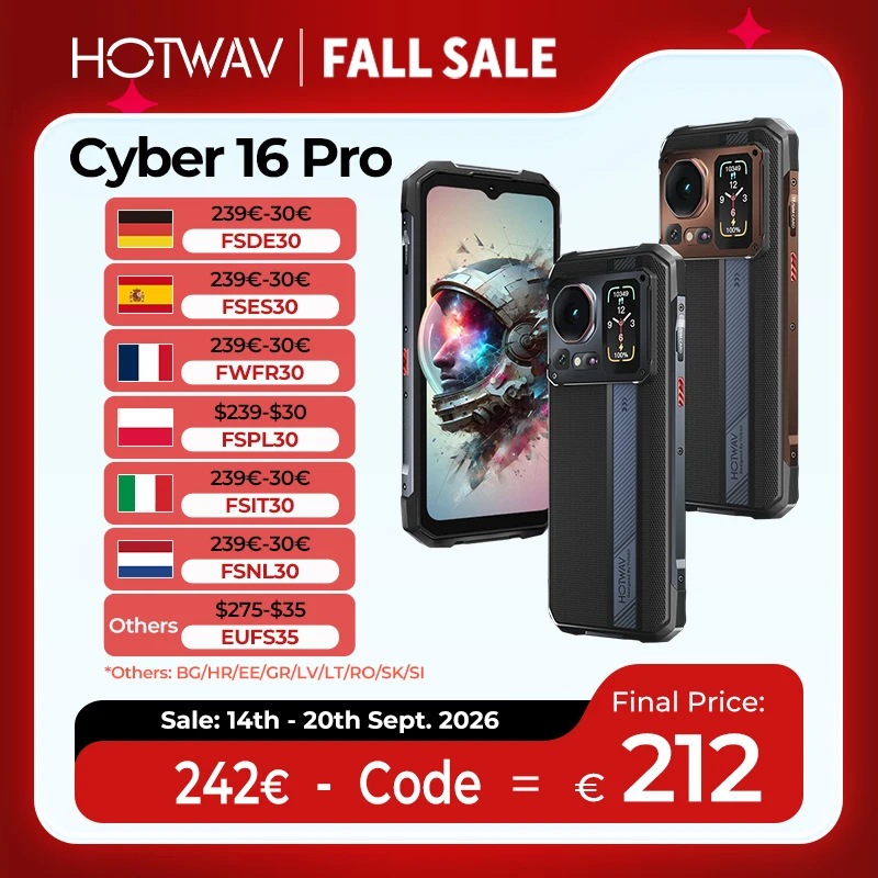 Hotwav Cyber 16 Pro G100 Telefono Rugged Octa-Core, Display Fhd+ 6.6'' 120Hz 2K, Fotocamera Posteriore 108MP, Frontale 32MP, Visione Notturna 24MP, Cellulare Android 15, 8GB 512GB, 6280Mah, Ricarica Rapida 33W-image