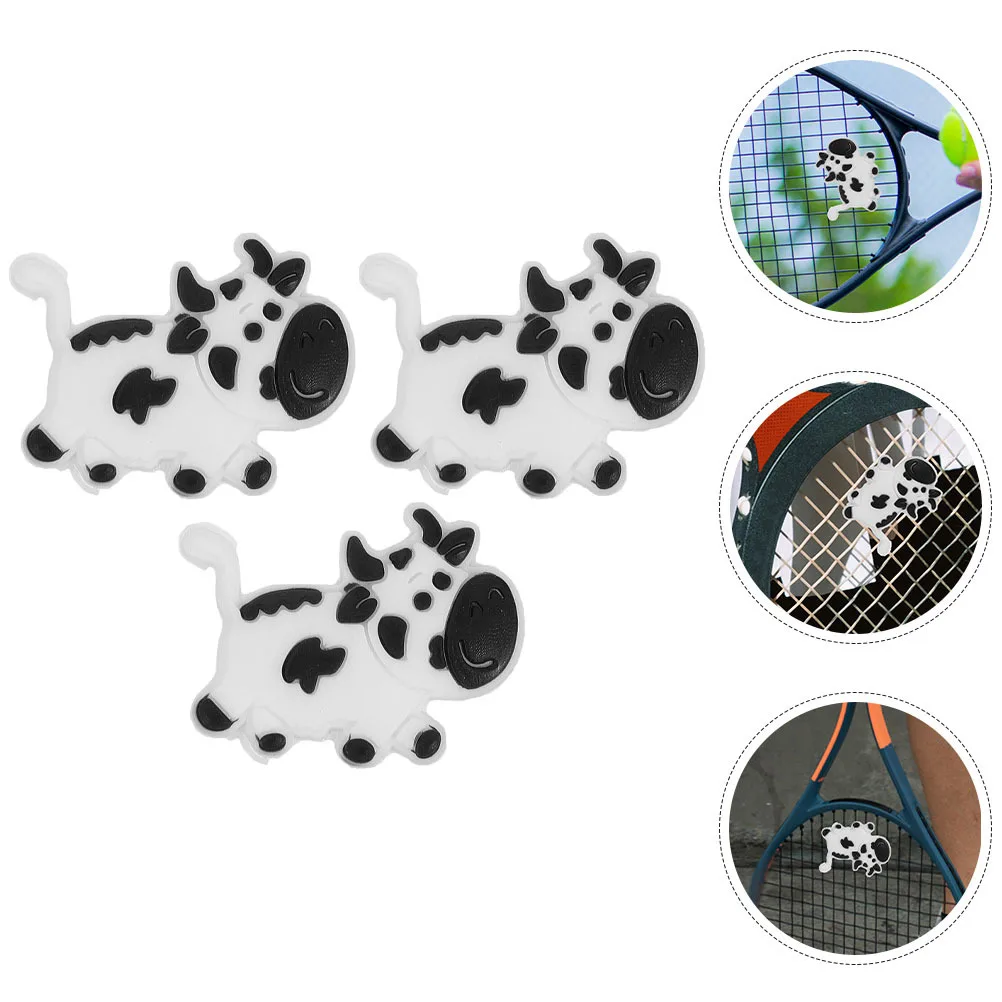 

5Pcs Tennis Racket Vibration Dampeners Animal Shaped Cow Design Soft Silicone Shock Absorbers for Sport Tennis Accessories