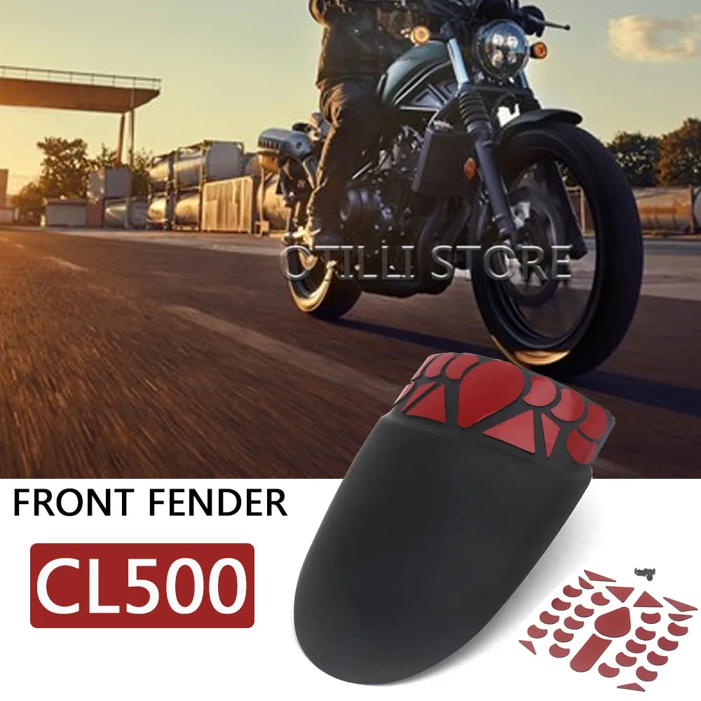 

Cl500 CL 500 New Motorcycle Accessories Black Extension Front Fender Mudguard Extender For Honda CL500 2023 2024