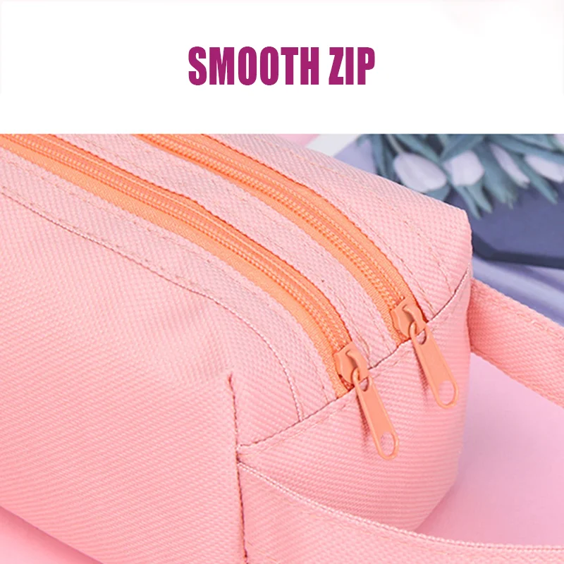 Customized Embroidery, Solid Color Pencil Case with Double Compartments, Large Capacity Storage Bag, Portable Simple Makeup Bag, Suitable for Commuting, Office Use, Creative Gifts, Birthdays, Anniversaries, Back-To-School Season, Graduation Season, Souvenirs!