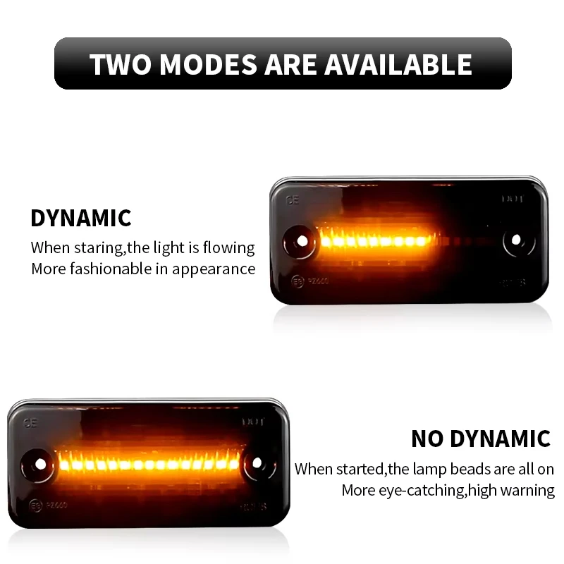 

2PCS For DAF XF 105 2006 2007 2008 2009 2010 2011-up For JEEP Cherokee 2 1987-1989 LED Side Marker Turn Signal Light
