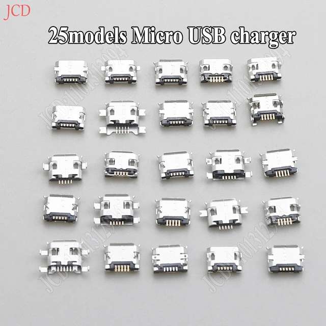 25 modeli Złącze Micro USB Bardzo popularny port ładowania dla Samsung/Moto/SONY/HTC/ZTE/Huawei/Xiaomi/Lenovo/... telefon komórkowy, tablet GPS