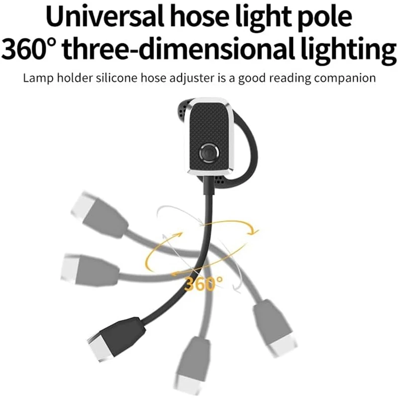 360°Ear Clip Reading Light,Night Lamp for Reading in Bed- Eye Caring 3 Colors & 3-Brightness,,Study for Kids & Adults-A10G