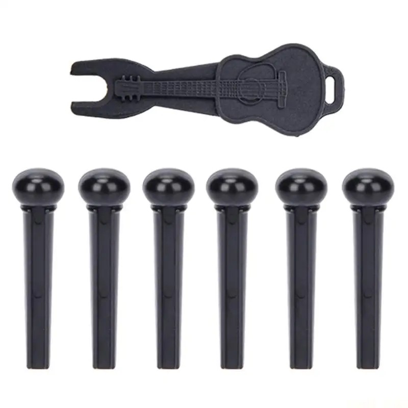 U2JB Guitar Bridge Pins String Pegs with Bridge Pin Puller Remover Replacement Parts