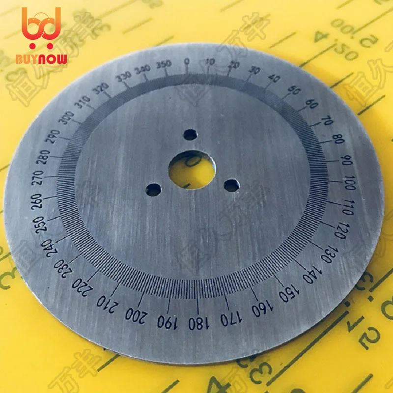 80x10x2mm Stainless steel decorative plate 360 degree Stainless steel dial scale disc tool