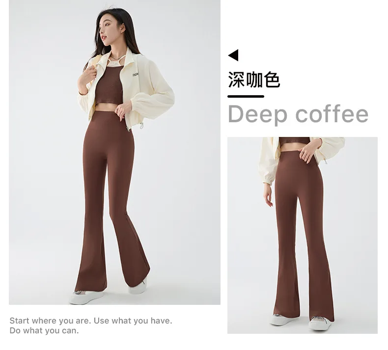 Neue High-Waist Schlaghose für Damen Sommer Dehnbare Bootcut-Hose Retro Casual Hosen Streetwear Damenkleidung – Detail 15