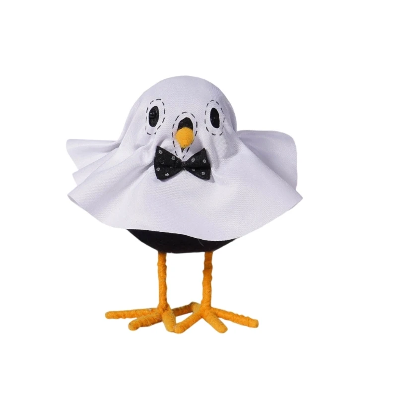 Cloth Bird Statue Halloween Stuffed Craft Multiple Color Bird Decors Garden Supply Desk Home Figures Decorations