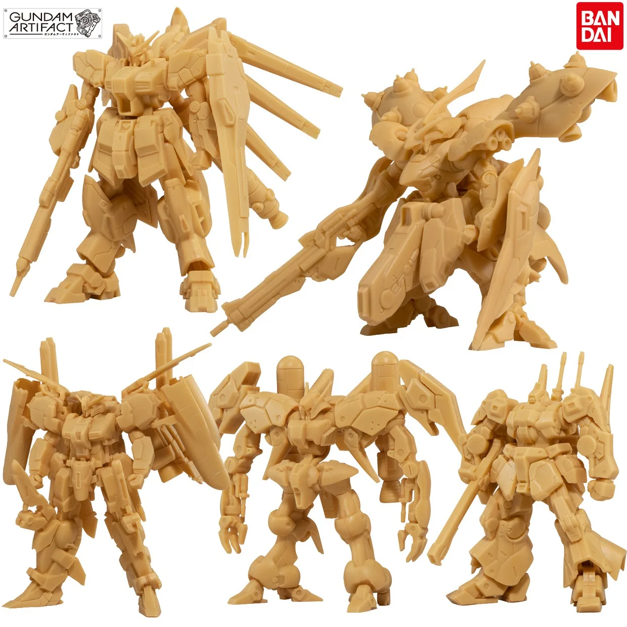 Japanese Genuine Gacha Scale Model GUNDAM ARTIFACT Gouf Flight Type Qubeley Stark Jegan Decoration Action Figure Toys