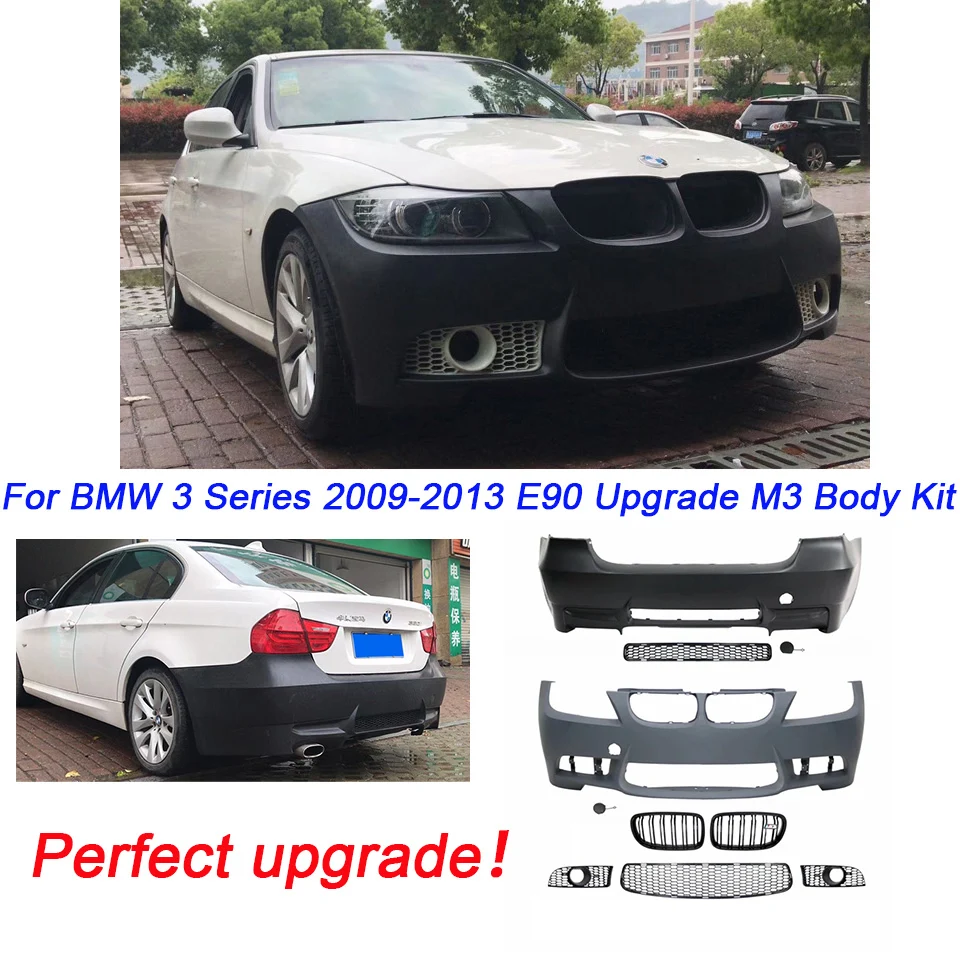 New High Quality For BMW 3 Series 2009-2013 E90 Modified M3 Upgrade Body Kit Front Rear Bumper