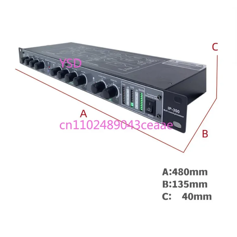 Multifunctional Ultra High and Ultra Low Bass Cannon Enhancer IP300, Audio Stimulator, Equalizer, Tone Adjustment Front