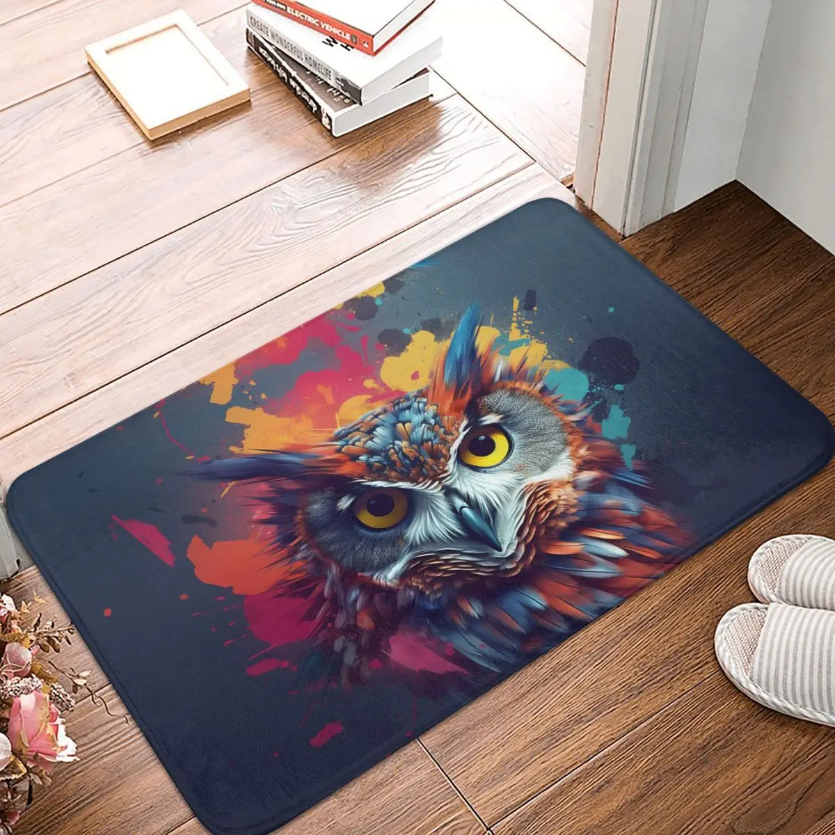 Mystical Night Owl Bathroom Mat 3 Doormat Kitchen Carpet Balcony Rug Home Decoration