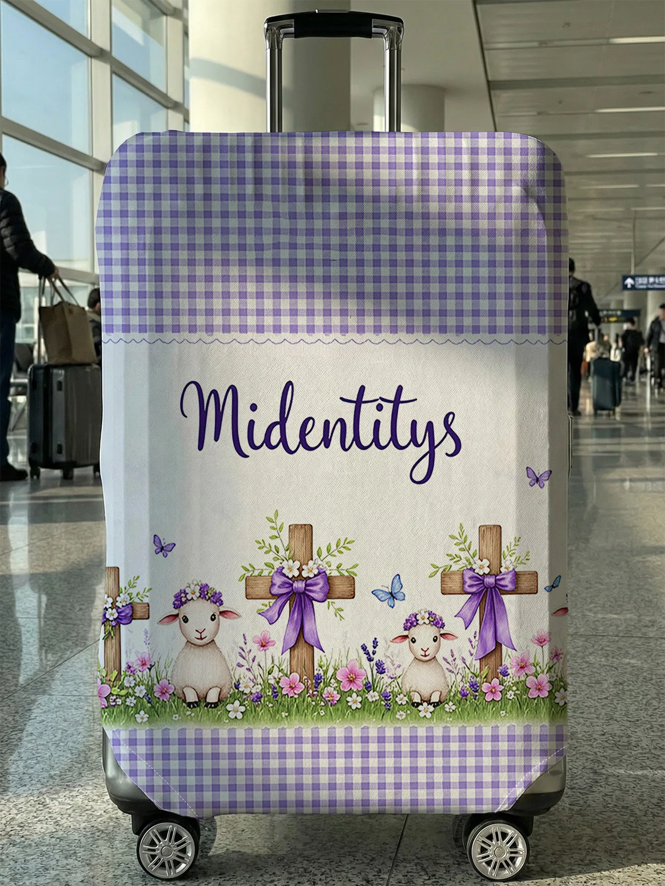 

Защитный чехол для багажа с цветочным принтом Lamb Cross, подходит для чемоданов 18-32 дюймов, чехлы для ручек чемоданов, аксессуары для путешествий.