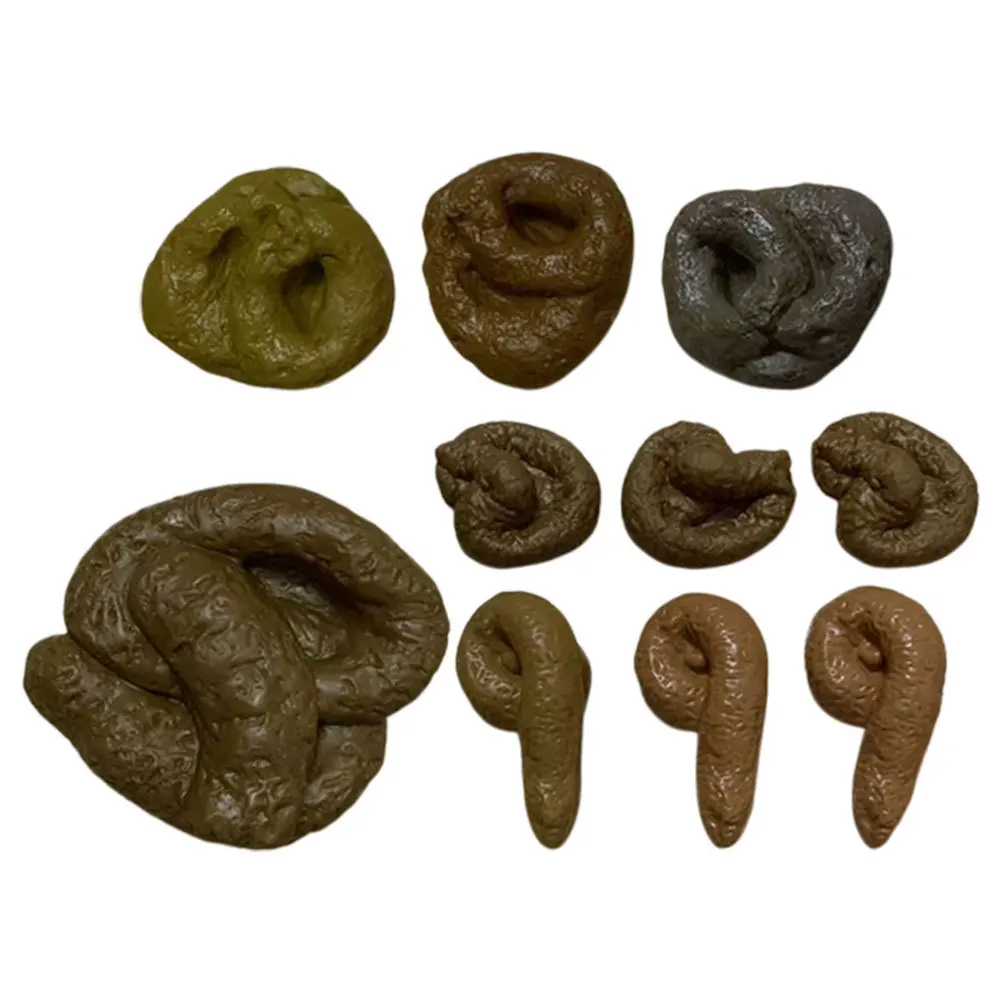 

10Pcs Creative Realistic Fake Poop April Fools Day Prank Prop Durable Material Versatile Use for Jokes and Party Decorations