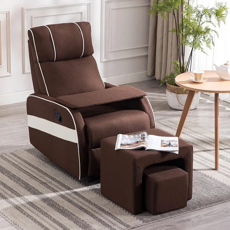 HYS Fabric Beauty Chair Nail Art Sofa Chair Eyelash Foot Therapy Sheet Human Multifunctional Reclining Chair Nail Salon