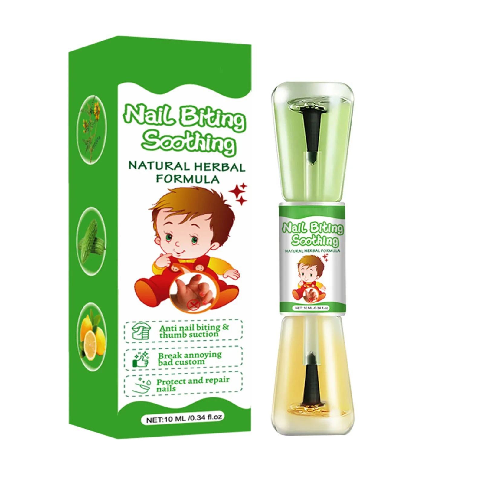 10ml Stop Nail Biting Water, Bitter Nail Water Helps Correct Nail Biting Behavior, Safty Thumb Sucking Stop For Kids Children