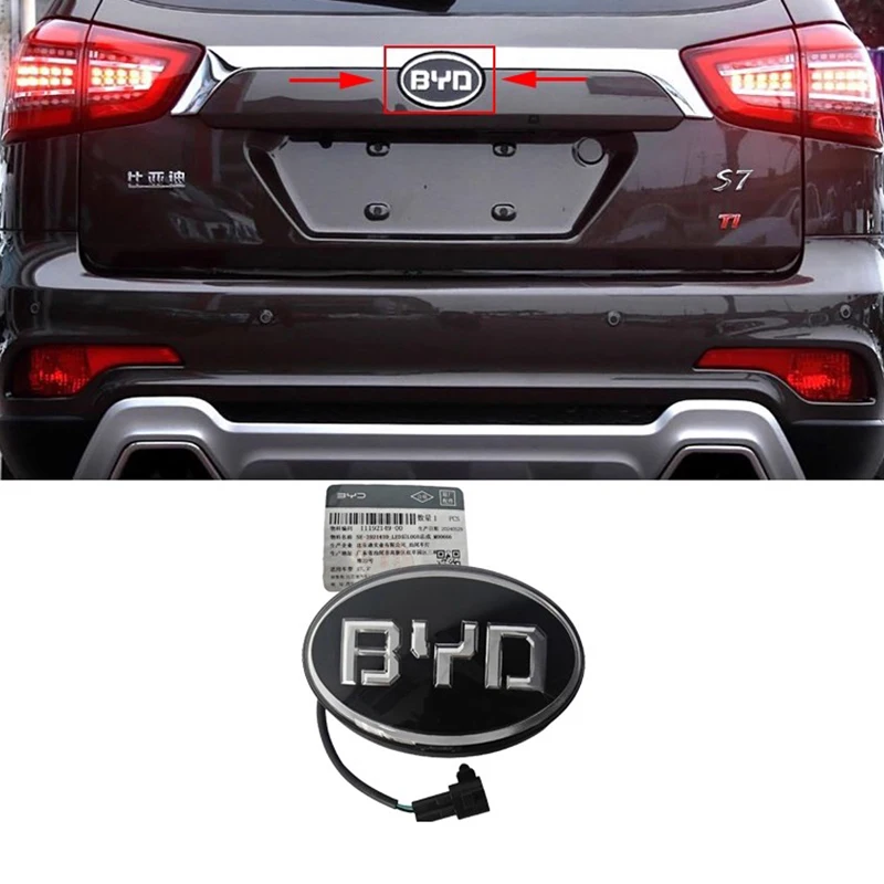 Rear Car Emblems for BYD S7 SONG Emit Light LED Logo Car Accessories 11192149-00 / SE-3921410