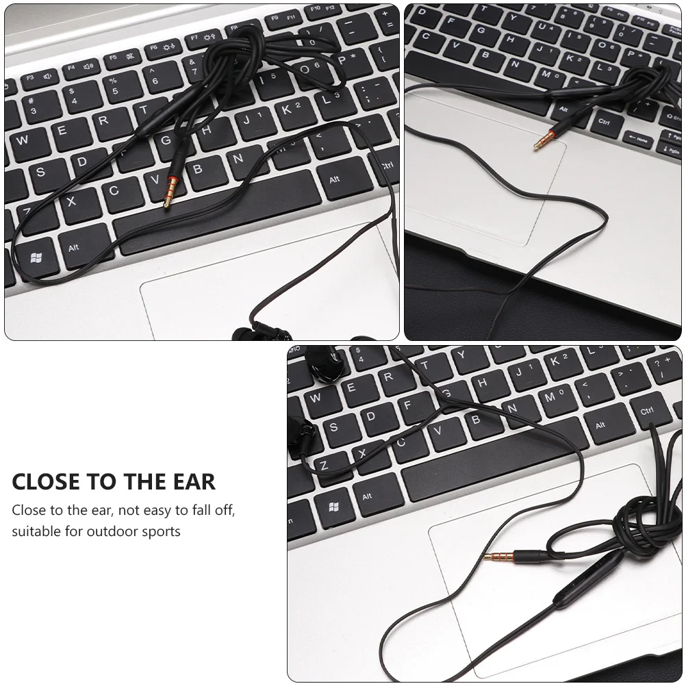 

2Pcs Ear Hanging Earphones Sports in-Ear Headset Comfortable Ergonomic Wired Stereo Earbuds Ear Hanging Earbuds