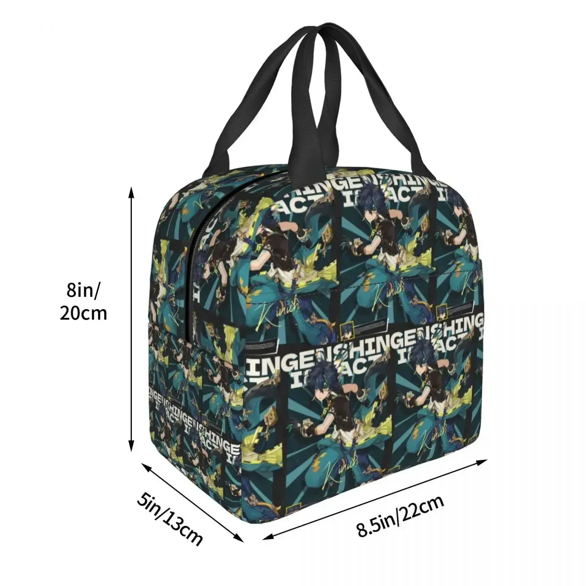 Kinich Sunblast Genshin Impact Insulated Lunch Bag for Women Children Leakproof Food Boxes Thermal Lunch Box Tote