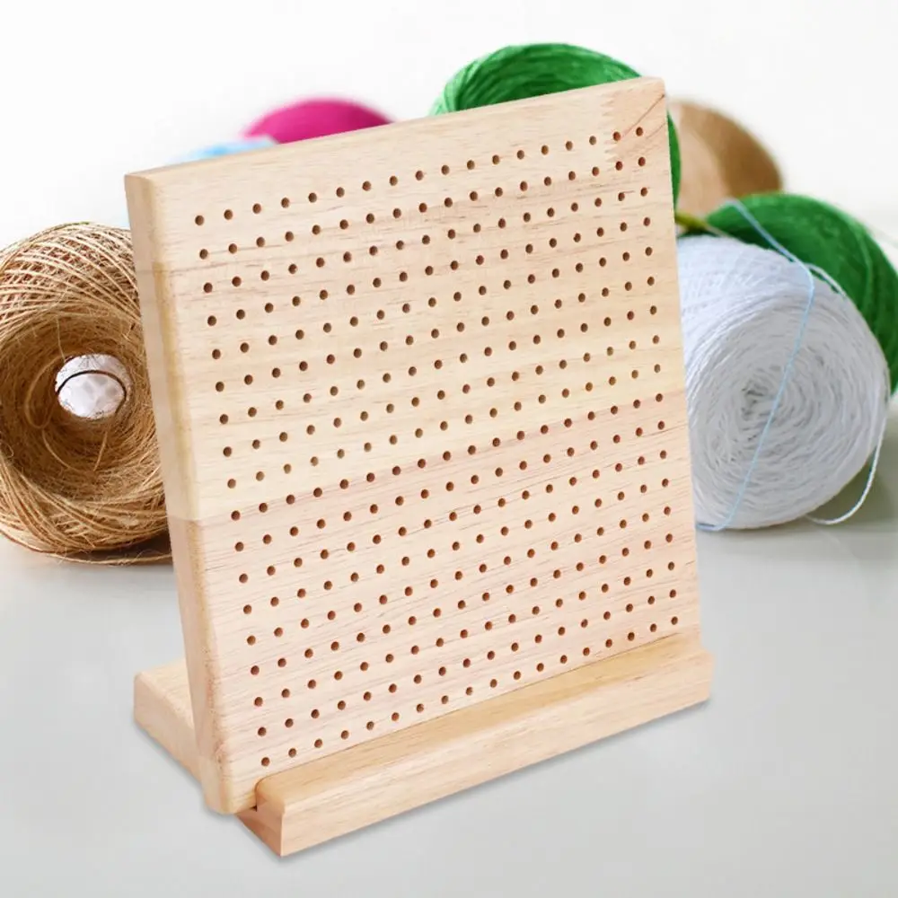 DIY Crochet Blocking Boards Square 10/15/20cm Knitting Blocking Mat Reusable Wooden Pottery Clay Base Plug Board Pillow Cover
