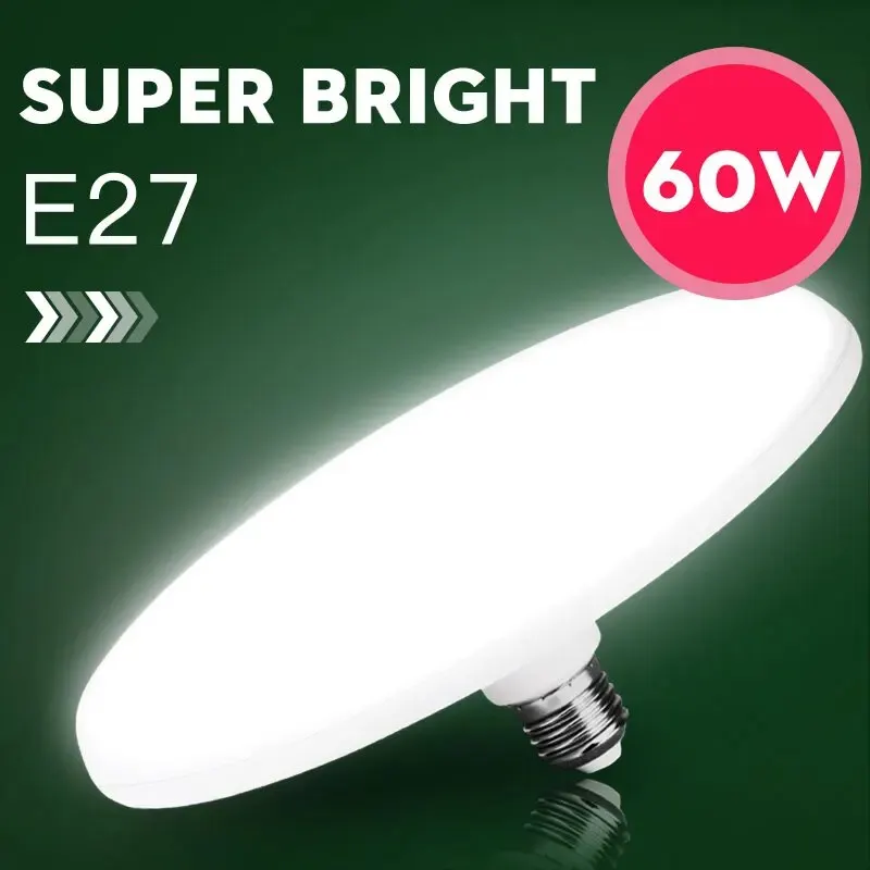 E27 Led Bulb UFO Led Light Bulbs For Home AC220V Energy Saving Garage Lights 15W 20W 40W 50W 60W Indoor Lighting Ceiling Lamp