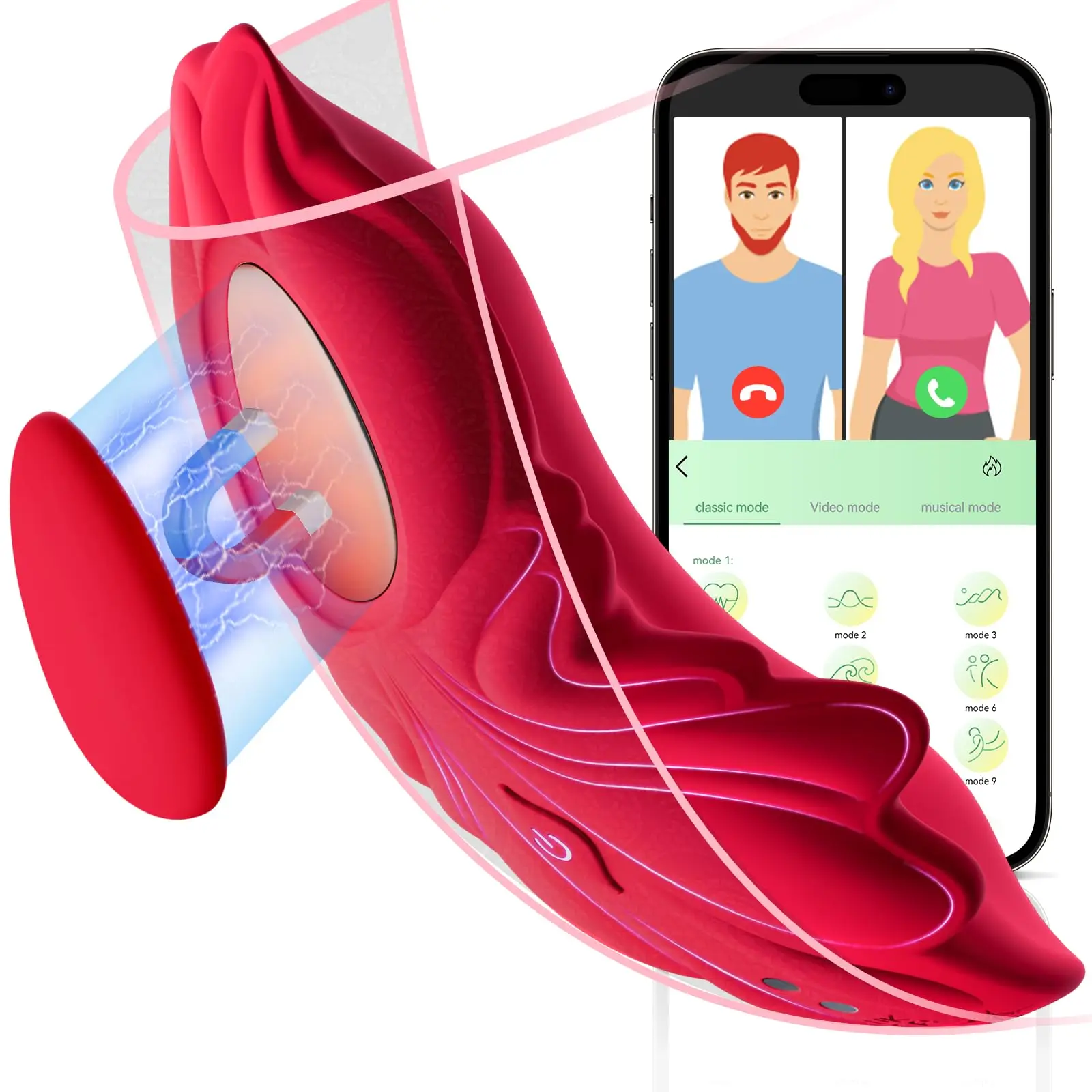 Vibrator Draagbare Panty Seksspeeltjes Voor Vrouwen-Speelgoed Voor Volwassenen Mini Vibrators En App Afstandsbediening Met 9 Trillingsmodi, Clitoris