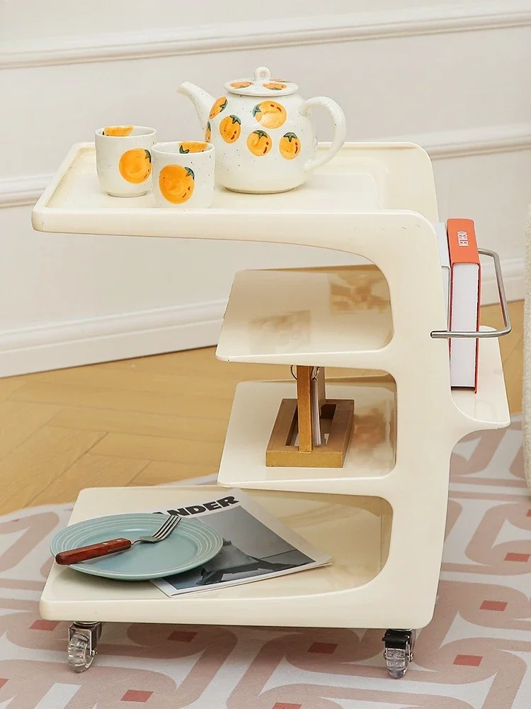 Simple corner table removable side table storage side cabinet Nordic cream wind ins mobile aurora cart